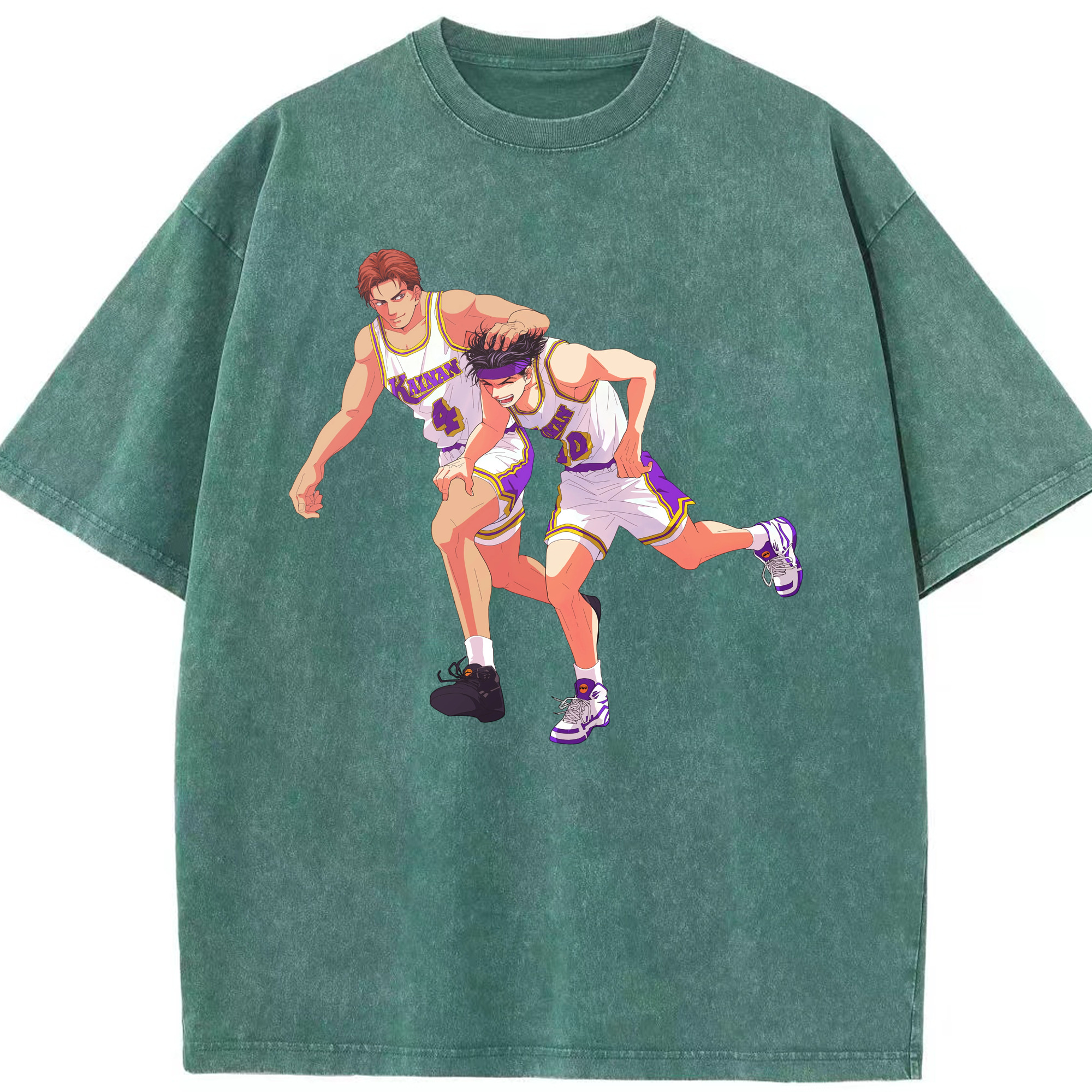 （画像用） SLAM DUNK／スラムダンク 綿100% ヴィンテージ風 半袖Tシャツ（フロントプリント）